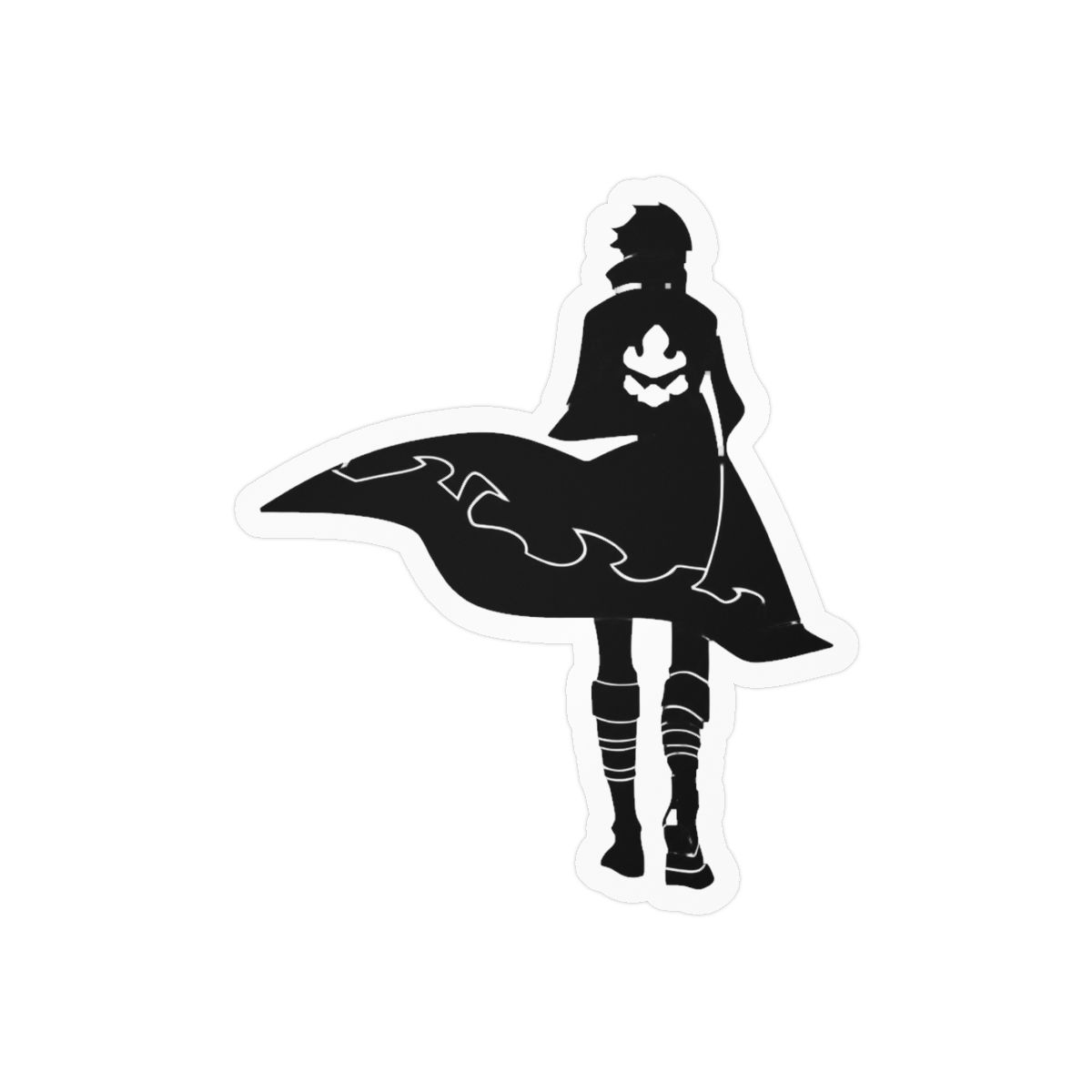 Gurren Lagann 5" Kaminas Back Decal for Laptop Car Window Tablet Skateboard - White - alternate angle 2, merchandise
